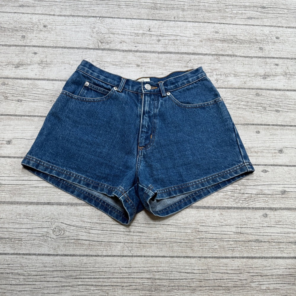 Gap Shorts Women's 2 Blue Denim High Rise Mom Fit Cotton Medium Wash Athleisure